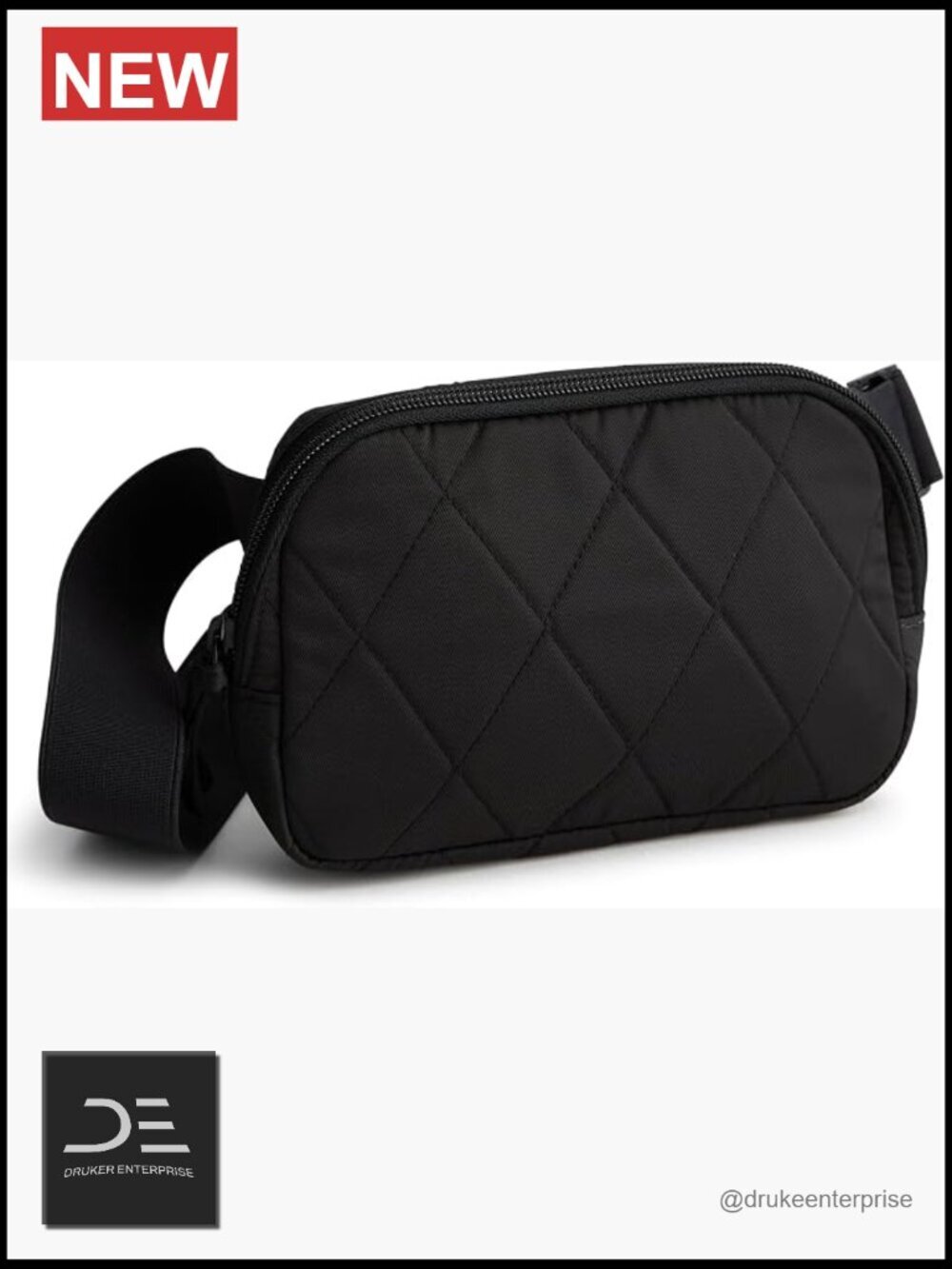 Performance Twill Small Belt Bag with Adjustable Strap and Zip Pockets